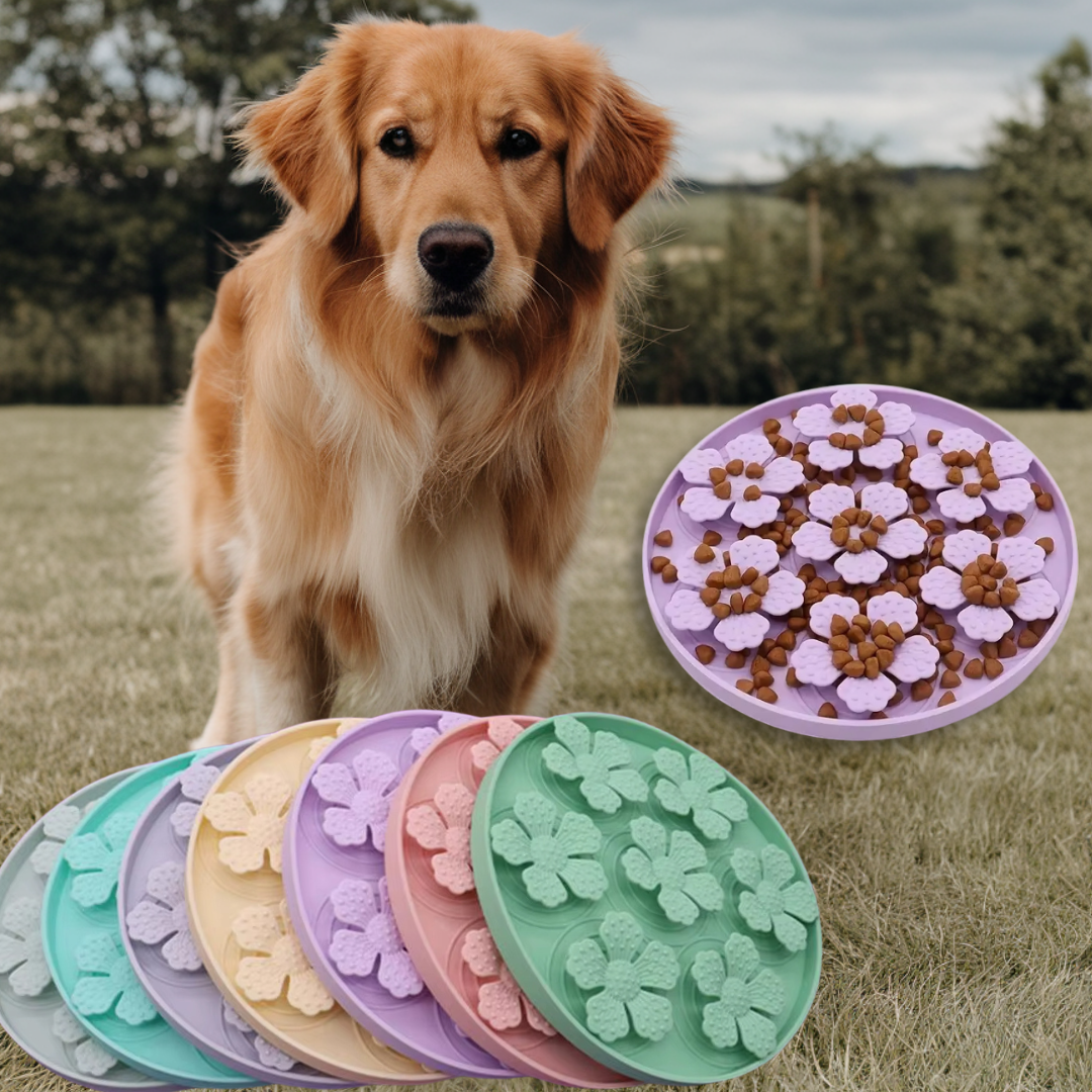 Bloemen Anti schrok bak hond Slow Feeder