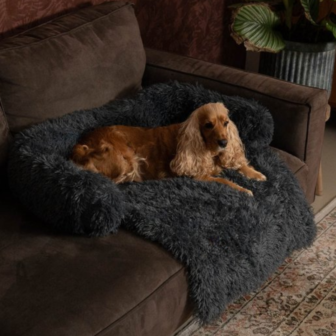 Bankbeschermer Fluffy hondenmand rechthoekig met Afneembare Wasbare Hoes