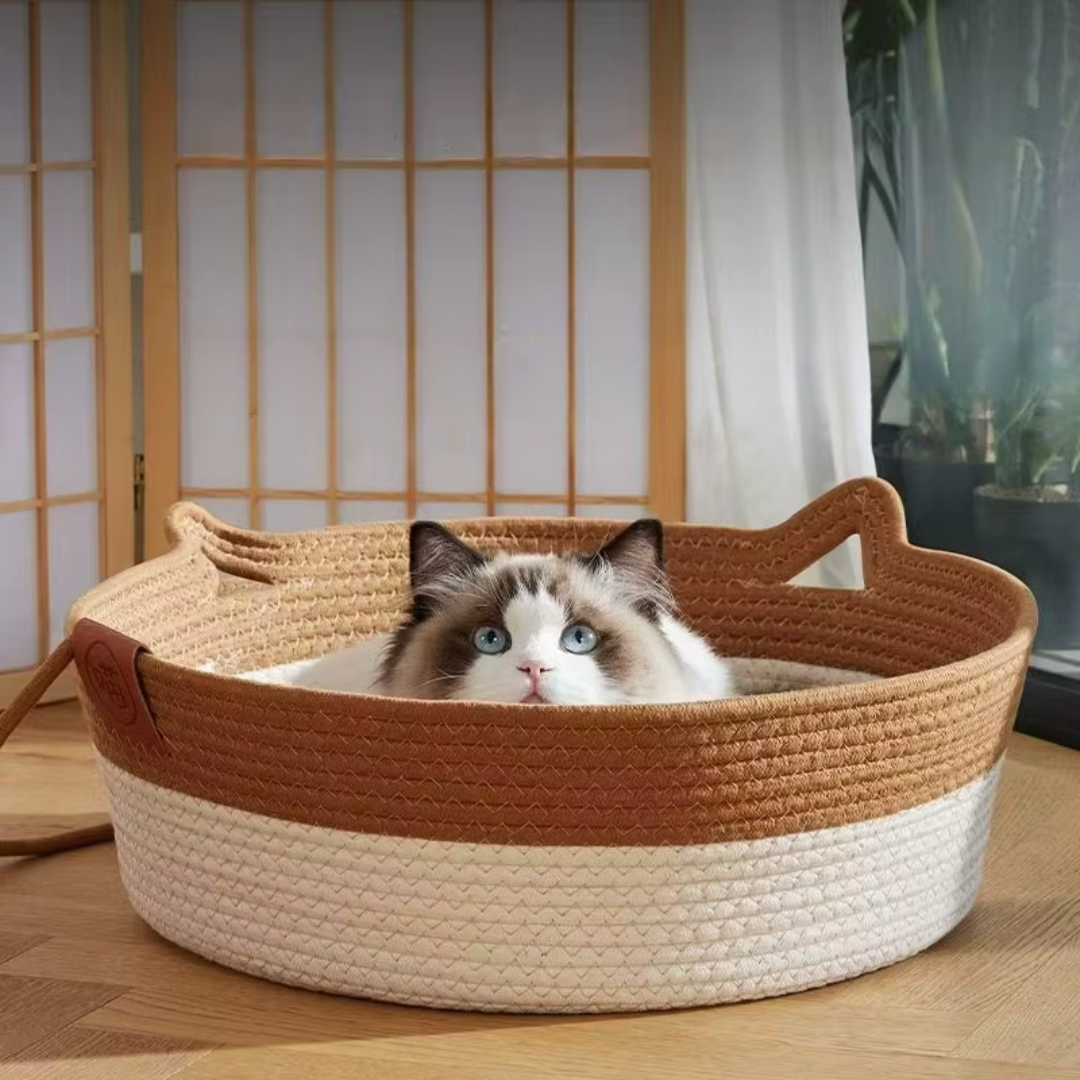 Kat Cozy Nest - Japanse Geweven krab kattenmand