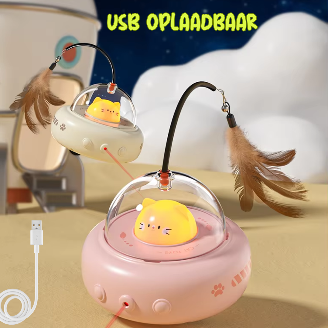 SpaceKitty interactieve UFO met Laser kattenspeeltjes