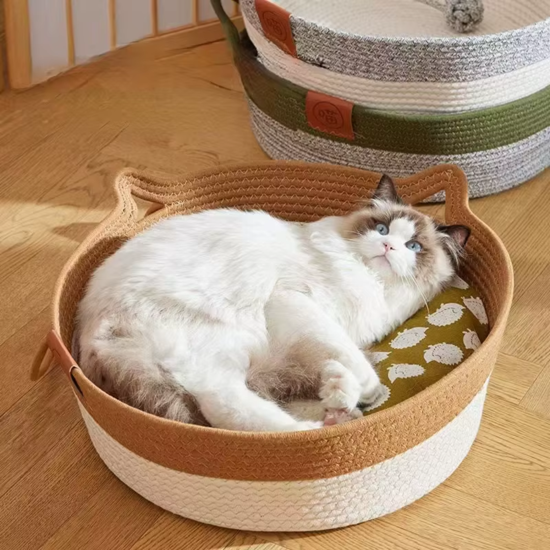 Kat Cozy Nest - Japanse Geweven krab kattenmand