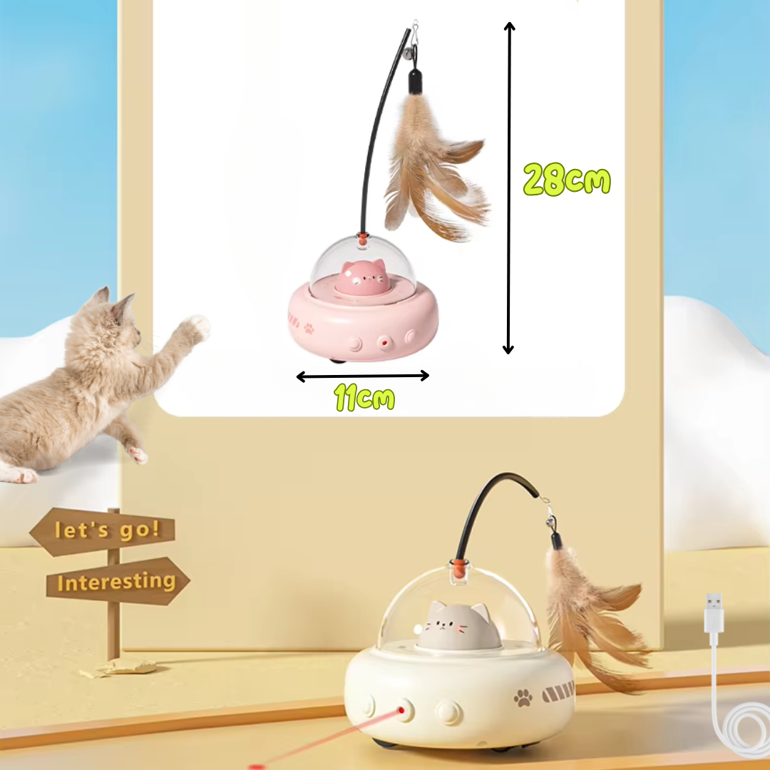 SpaceKitty interactieve UFO met Laser kattenspeeltjes