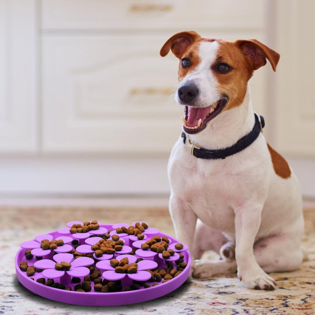 Bloemen Anti schrok bak hond Slow Feeder