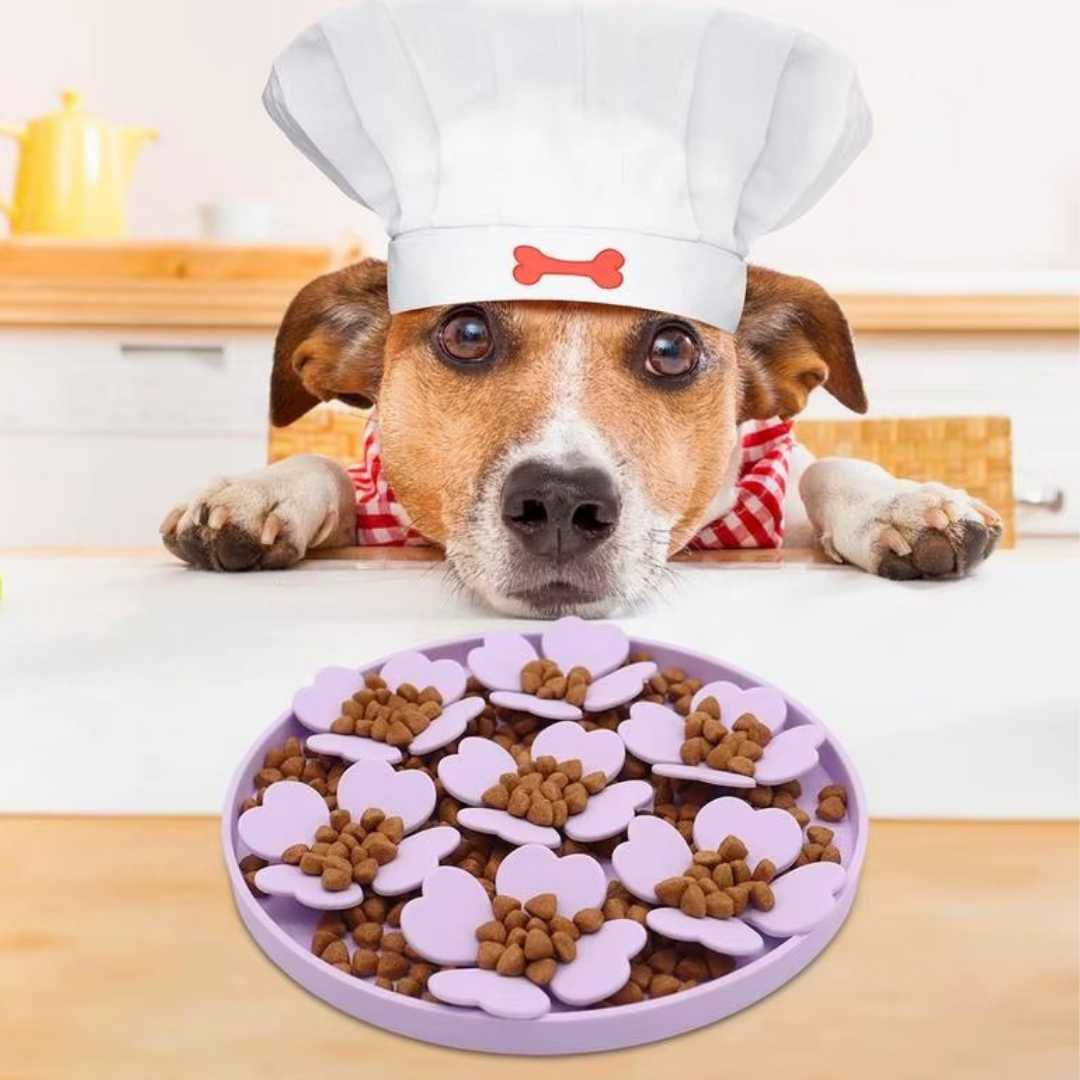 Bloemen Anti schrok bak hond Slow Feeder