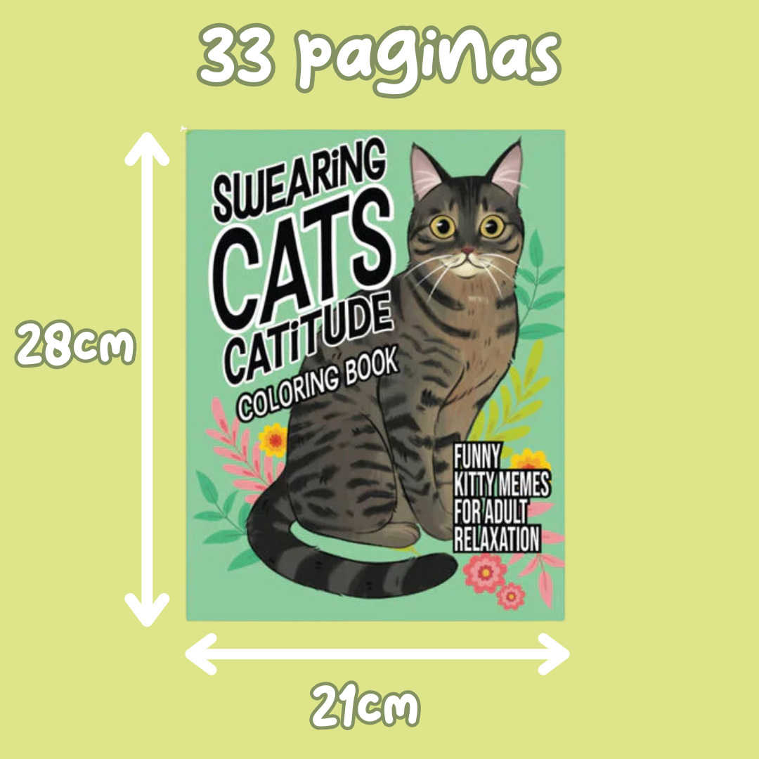 Kitty memes katten kleurboek volwassenen Mindfulness & Ontspanning