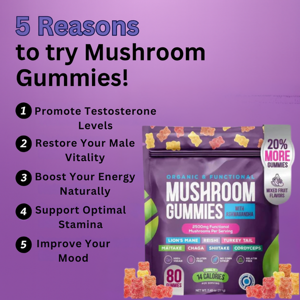 Mushroom Gummies  | Restore Your Male Vitality in Minutes - MantroForce