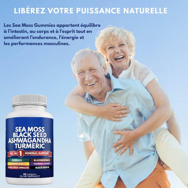 Gummies de mousse de mer Renforcement immunitaire, énergie et équilibre intestinal