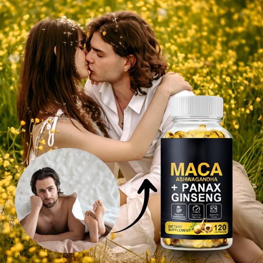 Maca Ashwagandha + Panax Ginseng | Liberta um Desempenho Imparável e Dura 7X Mais, a Começar Esta Noite.
