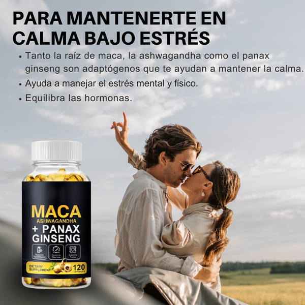 Mezcla comestible de energía con Maca y Ashwagandha