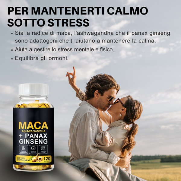 Miscela Energetica Commestibile di Maca e Ashwagandha