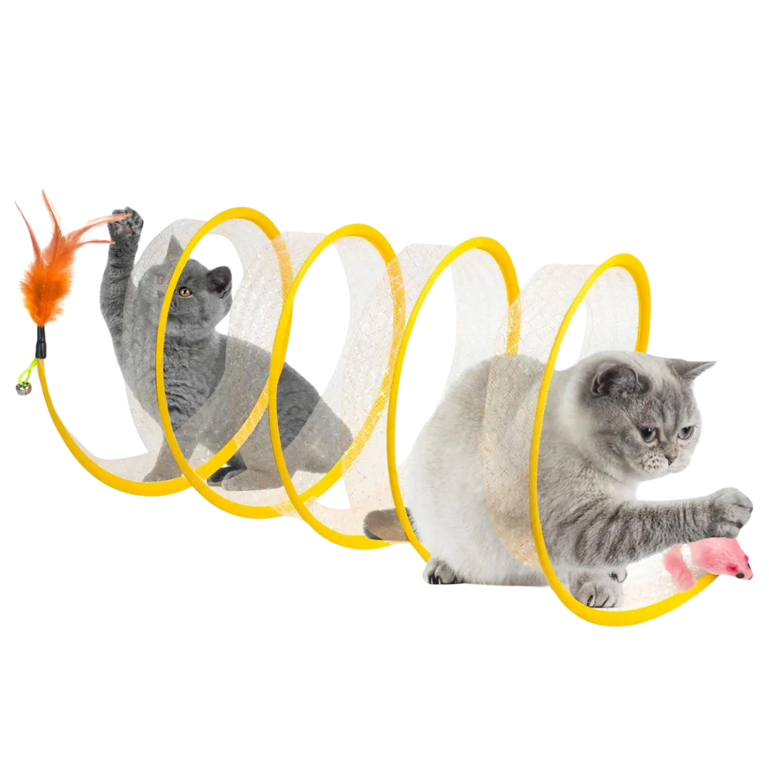 Kattentunnel Open opvouwbare Tunnel met kattenspeeltjes