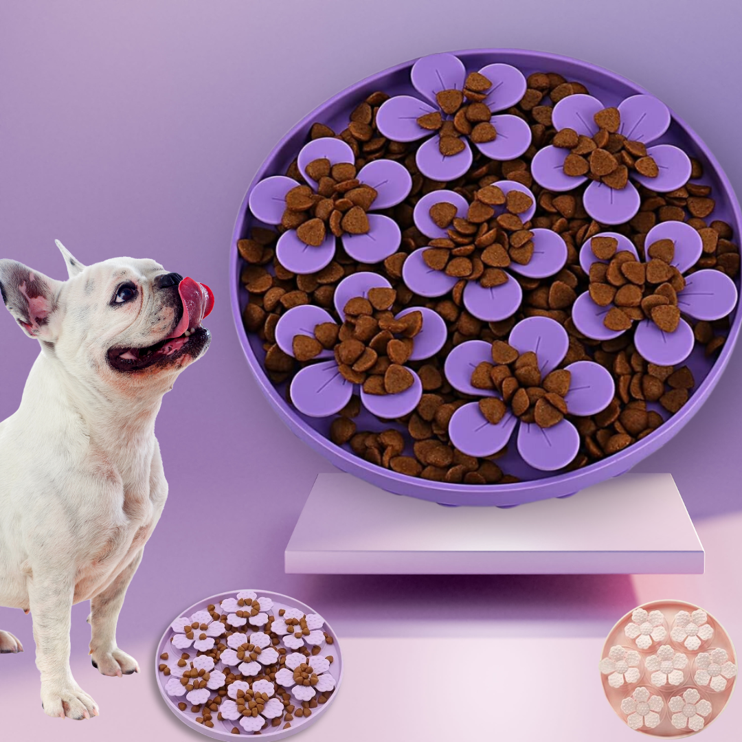 Bloemen Anti schrok bak hond Slow Feeder