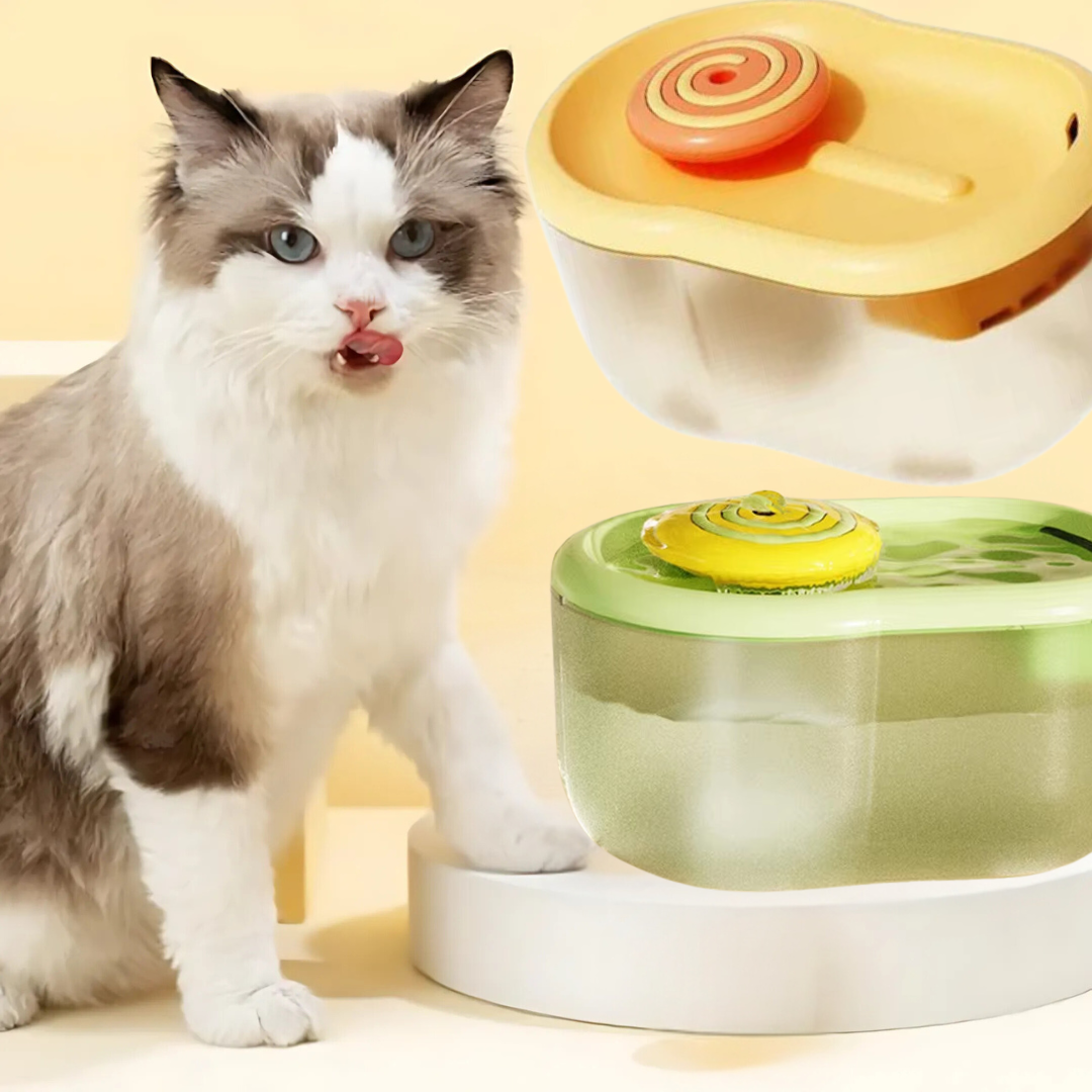 Drinkfontein kat hond - Lolliepop waterdispenser met WaterPomp & Filter voor huisdieren