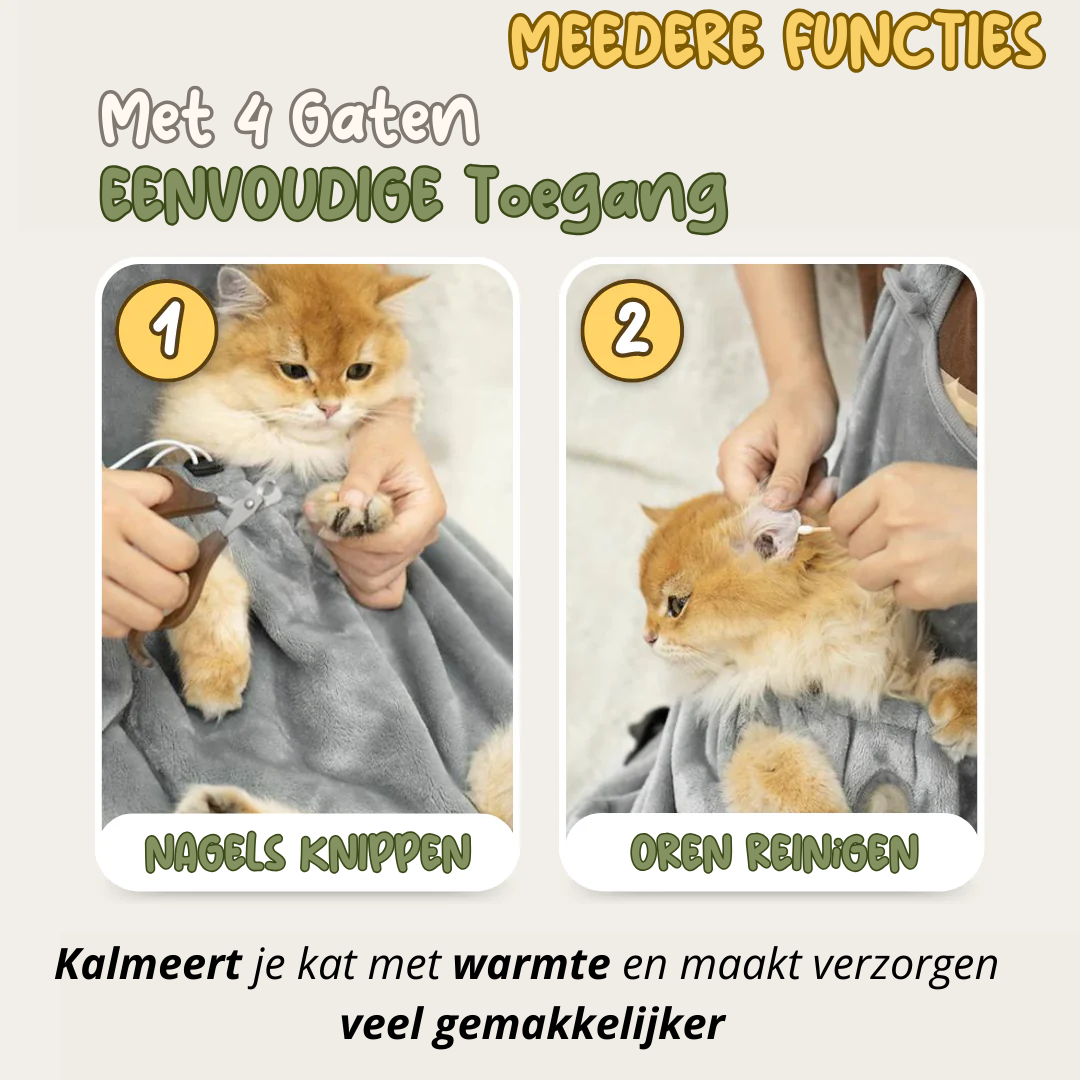 Kat Kangoeroe Buidel KnuffelSchort- Handen Vrij, Kat Dichtbij
