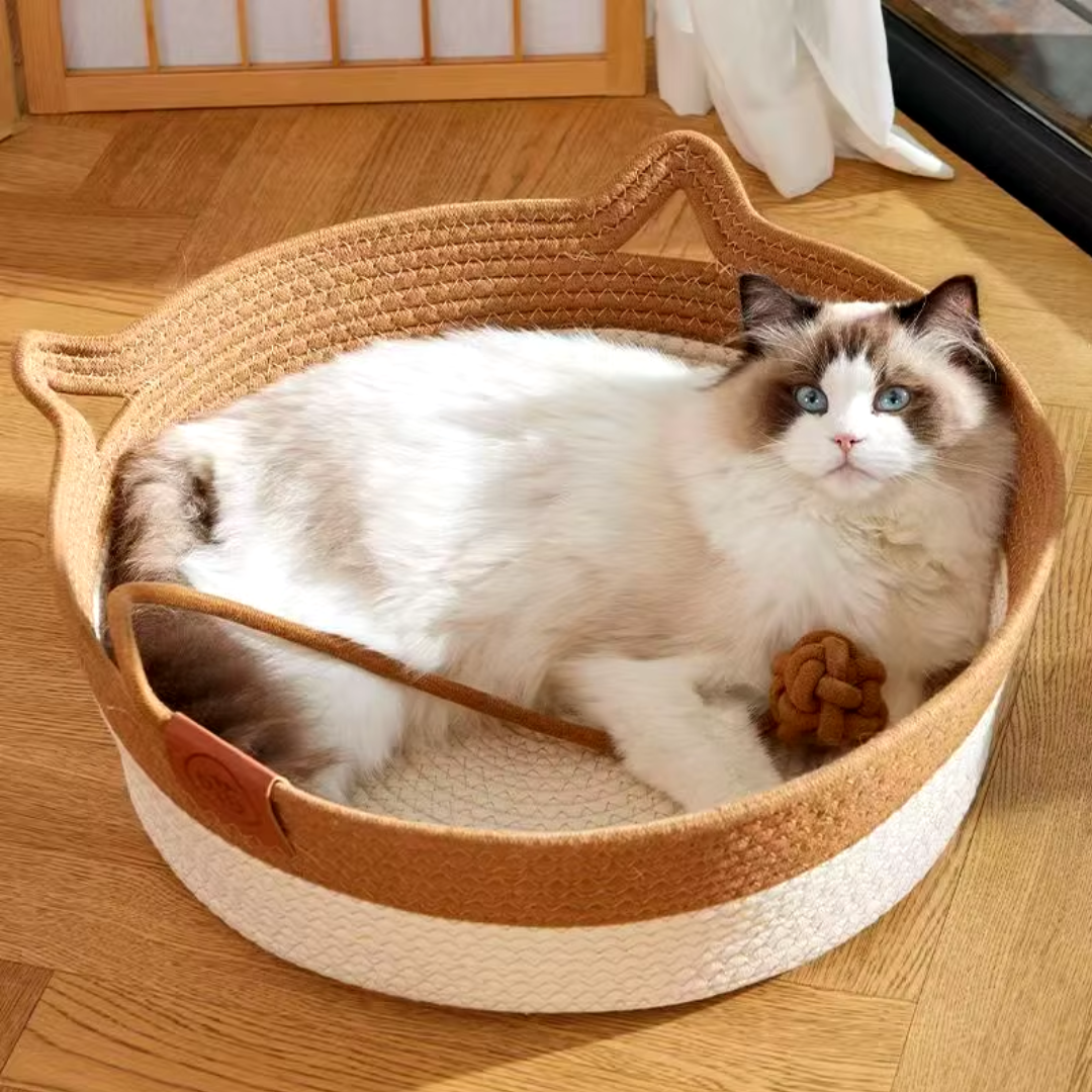 Kat Cozy Nest - Japanse Geweven krab kattenmand
