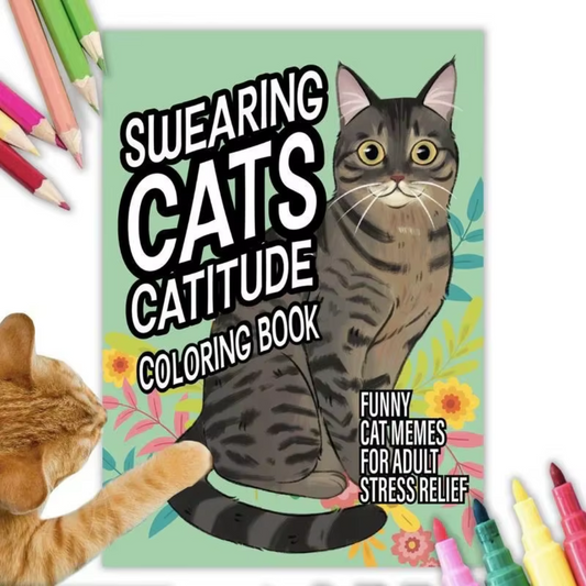 Kitty memes katten kleurboek volwassenen Mindfulness & Ontspanning