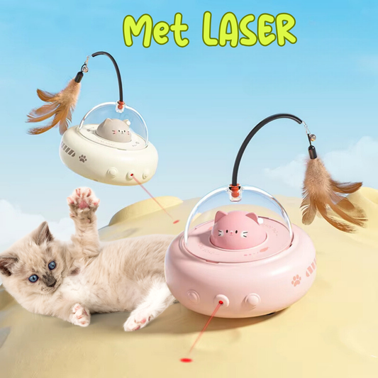 SpaceKitty interactieve UFO met Laser kattenspeeltjes