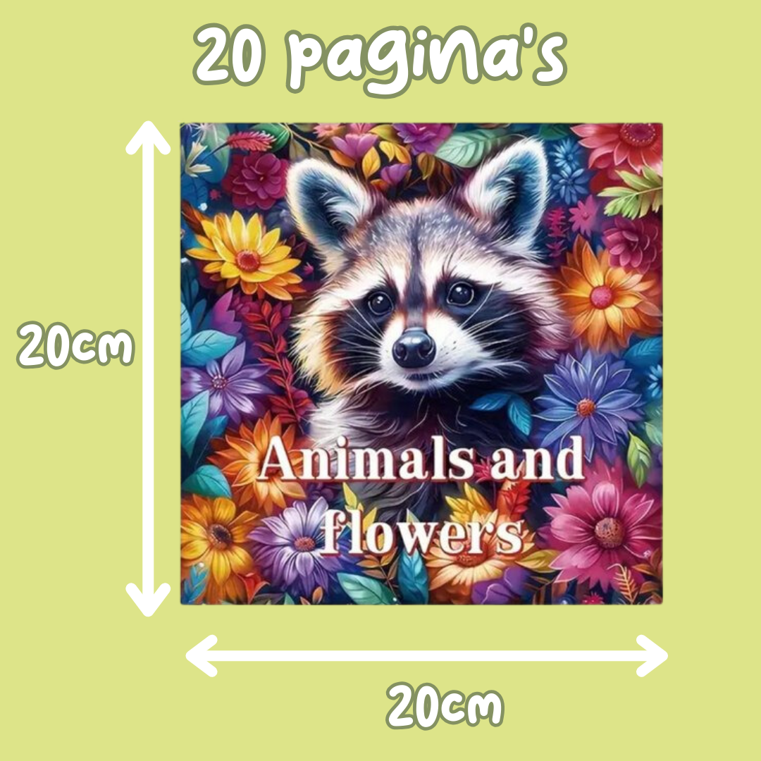 Mindfulness kleurboek voor volwassenen Mandala Bloemen Dieren