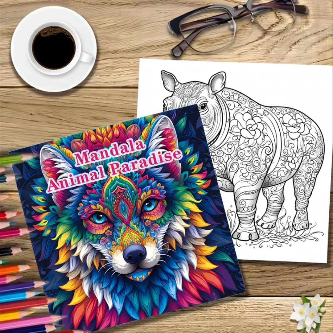 Mindfulness kleurboek voor volwassenen Mandala Bloemen Dieren