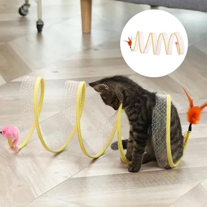 Kattentunnel Open opvouwbare Tunnel met kattenspeeltjes